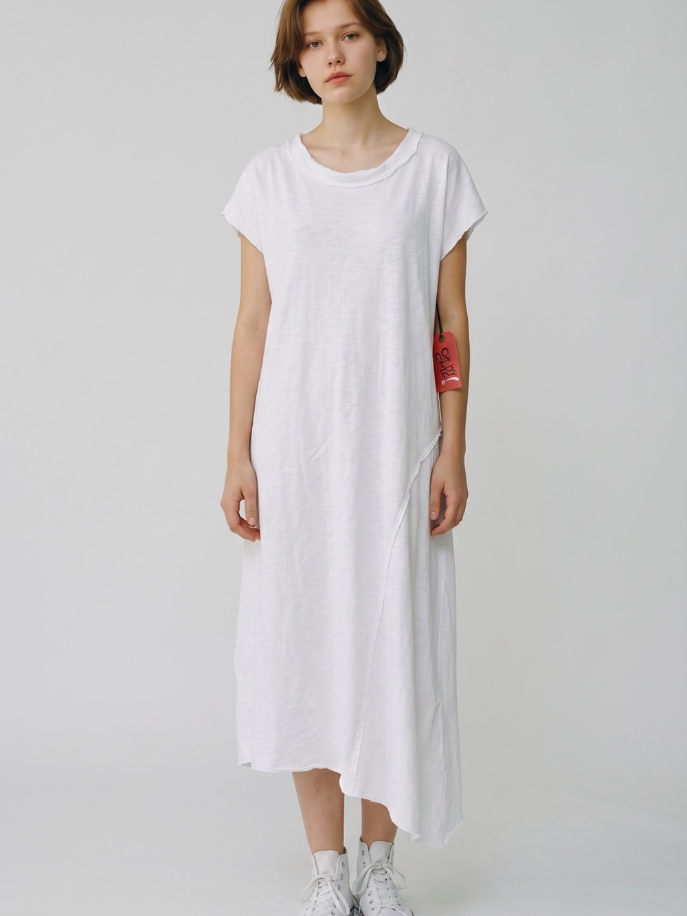Oh My Gauze Liz Snow White Cotton Gauze Dress Size 2 Small NWT Lagenlook Boho - Picture 4 of 11